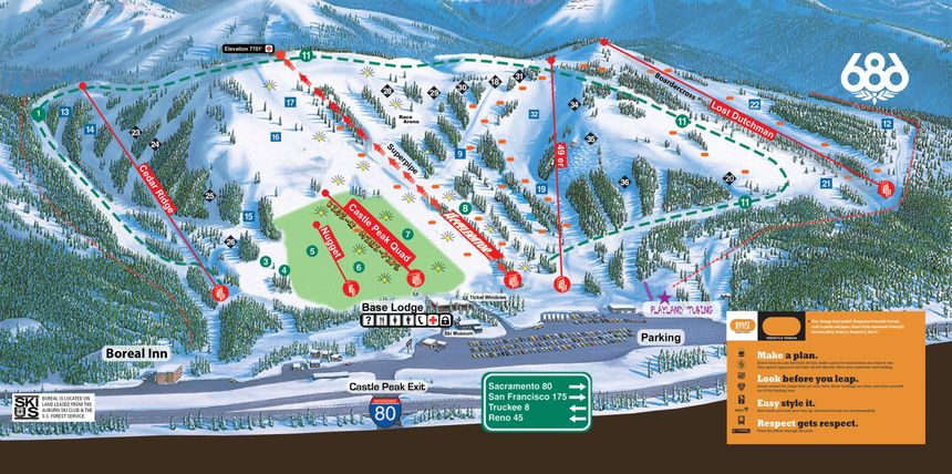 Trail Map Boreal Mountain Resort