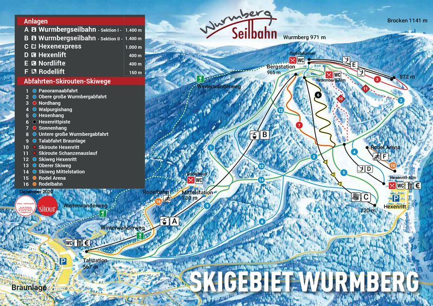 Trail Map Braunlage Wurmberg