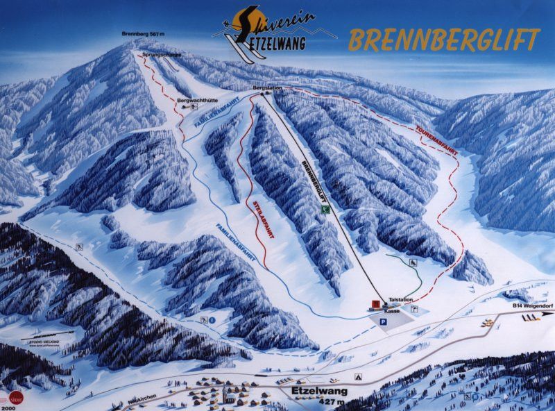 Trail Map Brennberg lift Etzelwang
