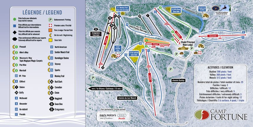 Trail Map Camp Fortune