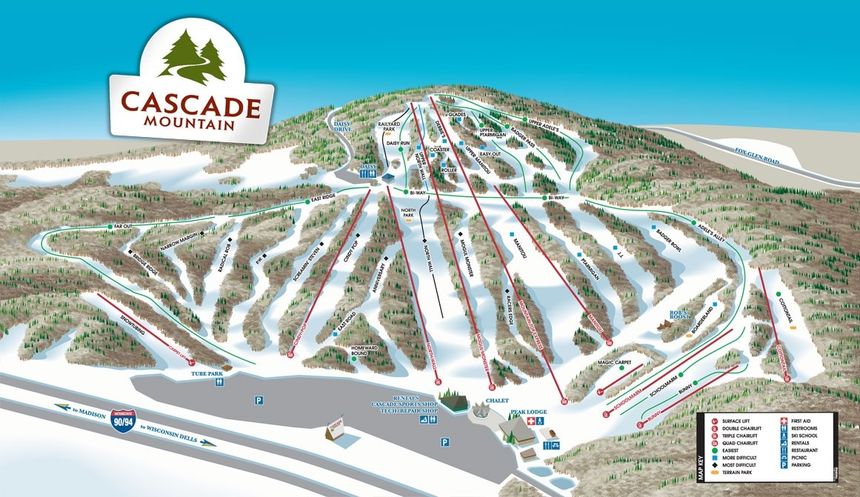 Trail Map Cascade Mountain