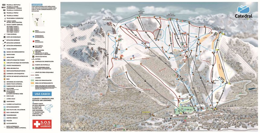 Trail Map Catedral Alta Patagonia
