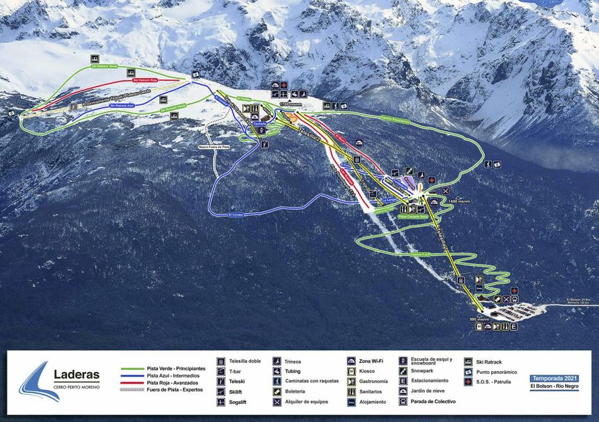 Trail Map Cerro Perito Moreno