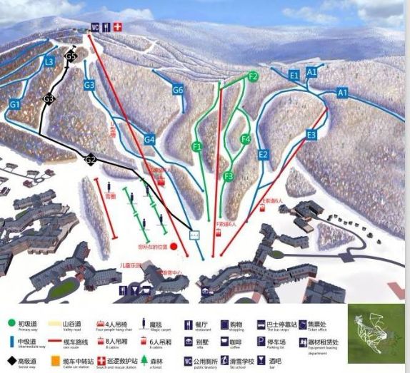 Trail Map Changbaishan International Ski Center