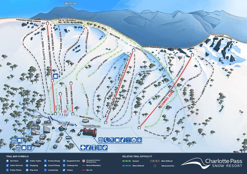 Trail Map Charlotte Pass