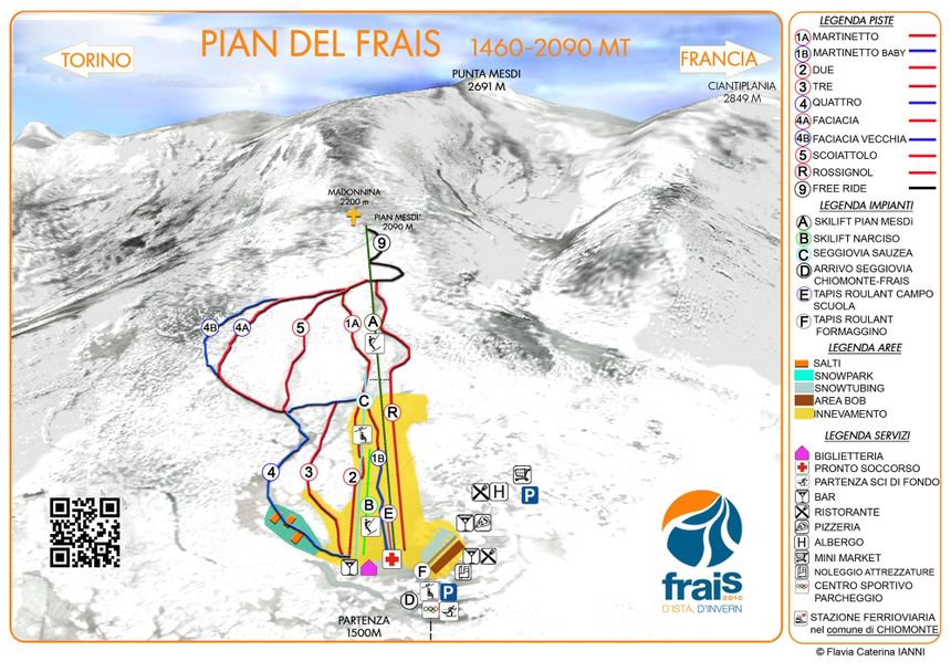 Trail Map Chiomonte Frais