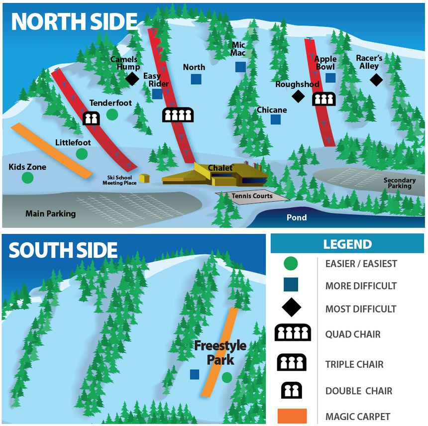 Trail Map Chicopee Ski Club