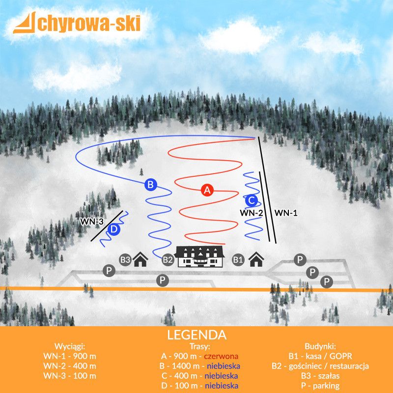 Trail Map Chyrowa Ski