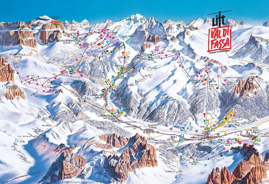 Trail Map Vigo di Fassa – Catanaccio – Ciampedie