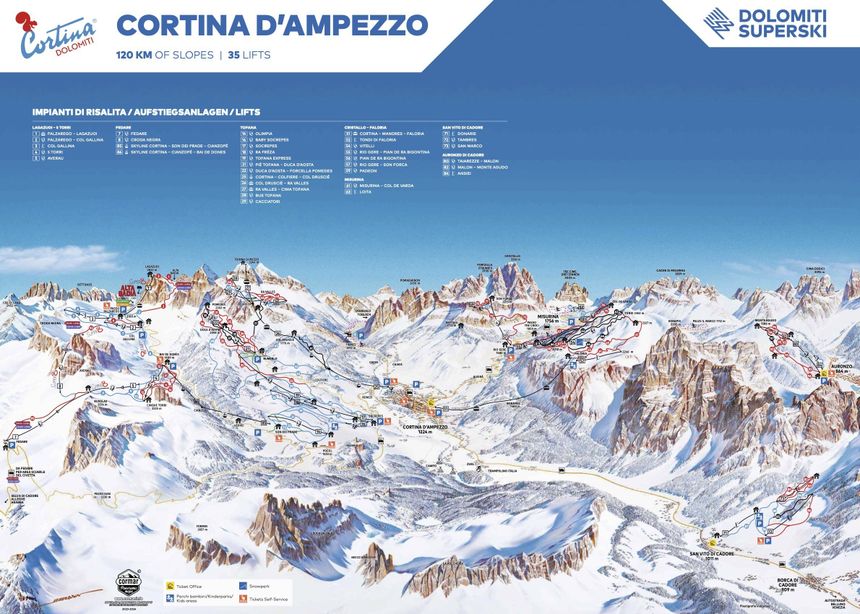 Trail Map Cortina d'Ampezzo