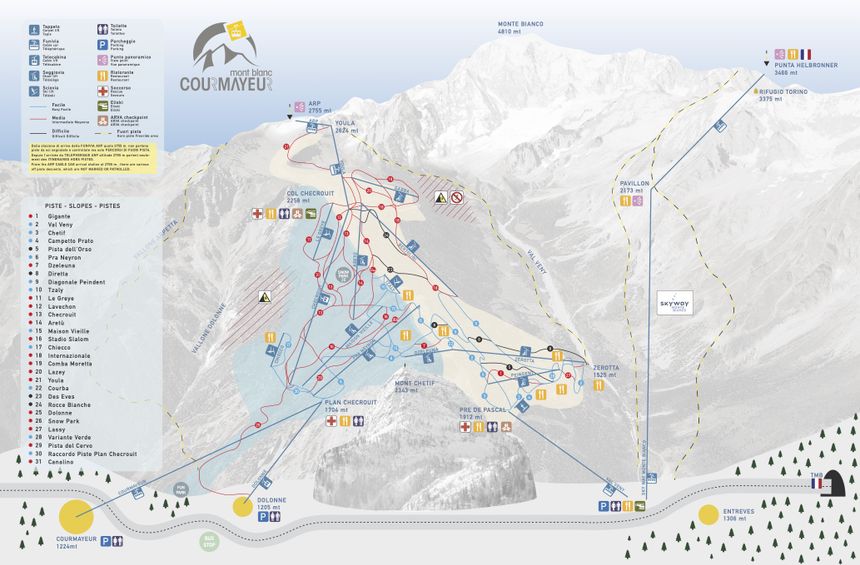 Trail Map Courmayeur