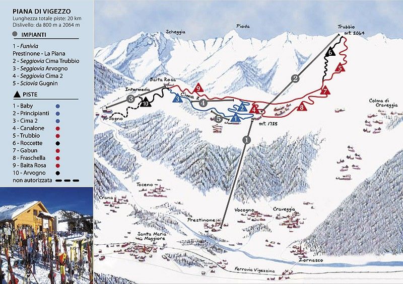 Trail Map Craveggia Piana di Vigezzo