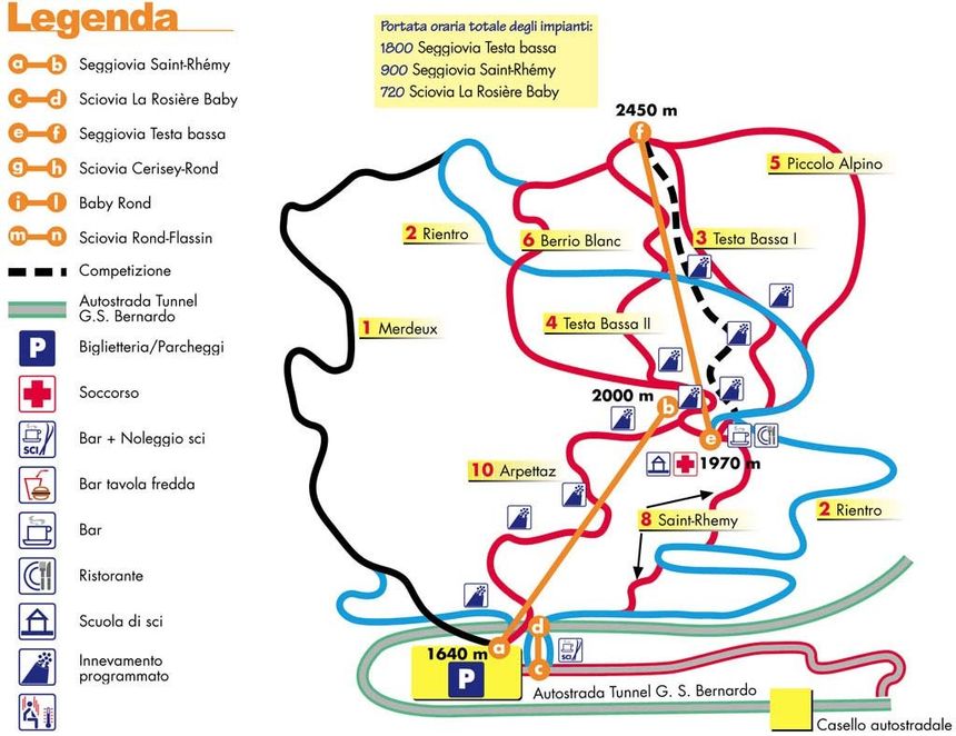 Trail Map Crevacol Saint Rhemy en Bosses
