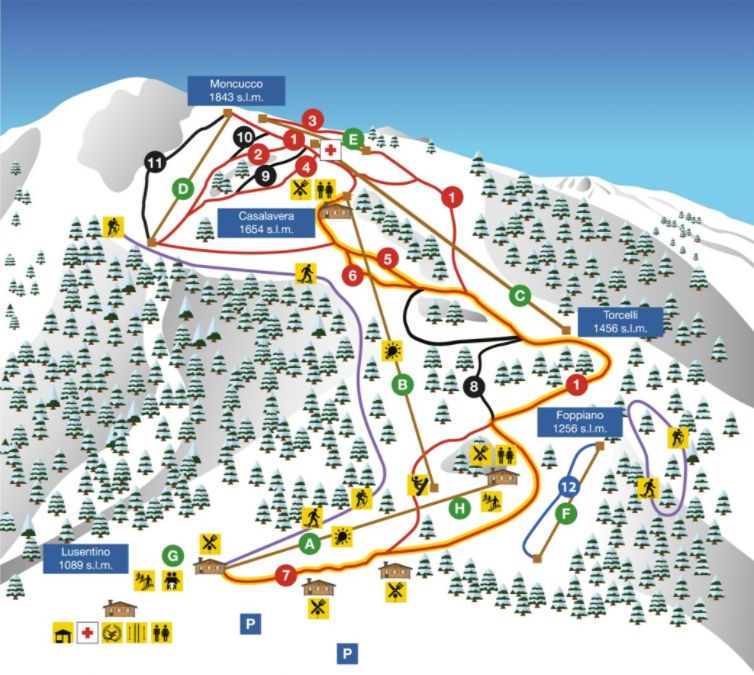 Trail Map Domobianca Moncucco