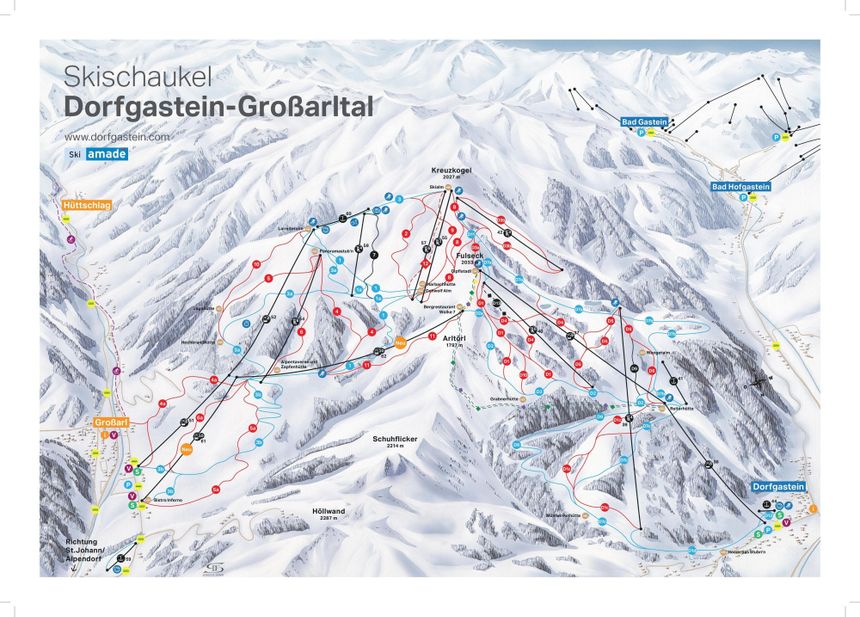 Trail Map Dorfgastein - Grossarl