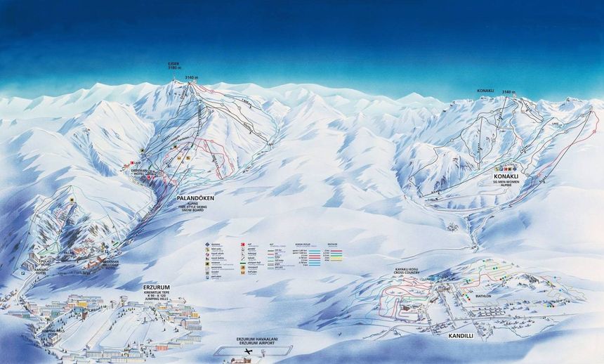 Trail Map Ejder 3200 World Ski Center