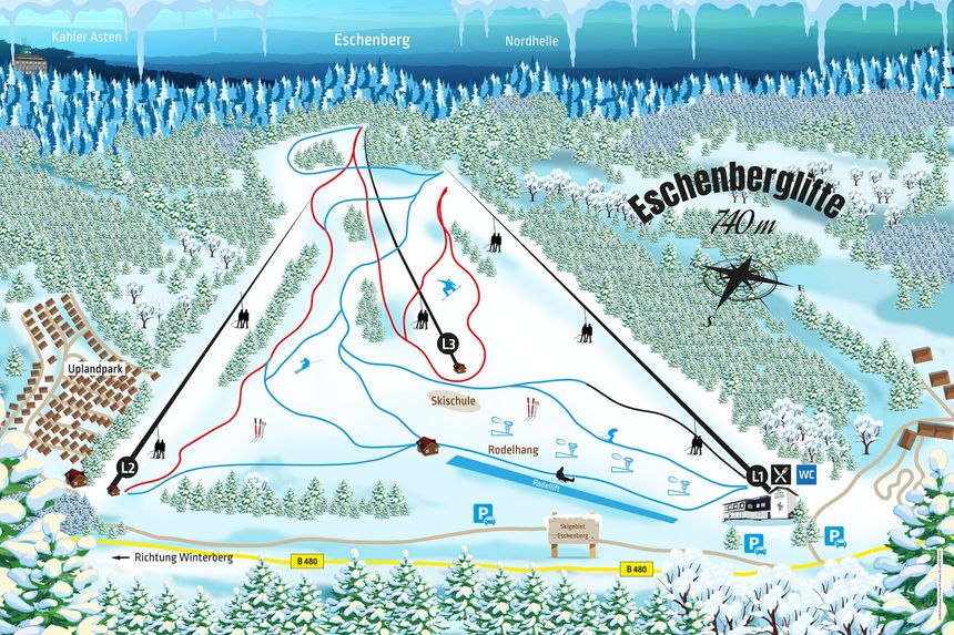 Trail Map Eschenberglifte Niedersfeld