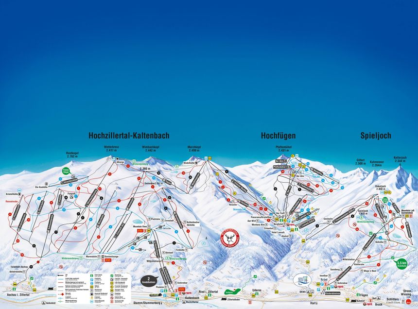 Trail Map Fügen Spieljoch