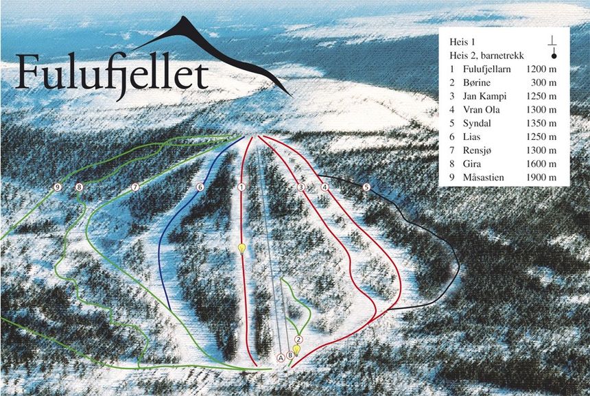 Trail Map Fulufjellet