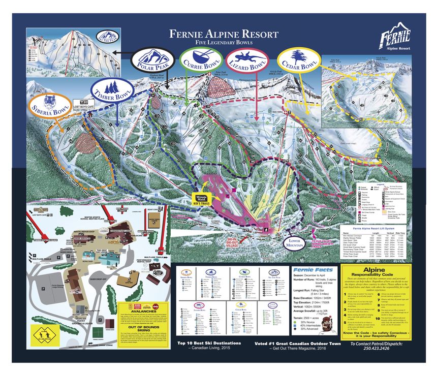 Trail Map Fernie Alpine Resort