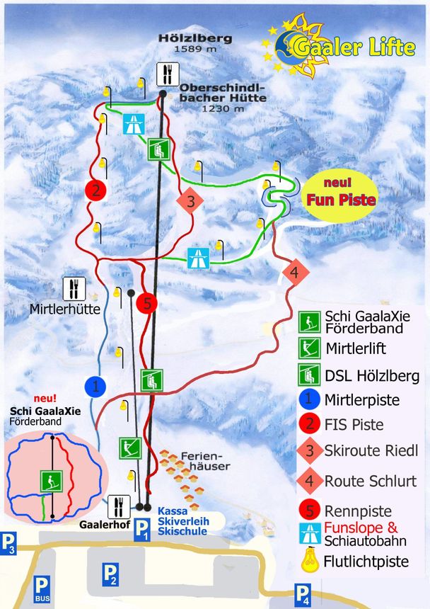 Trail Map Gaaler Ski Lifts