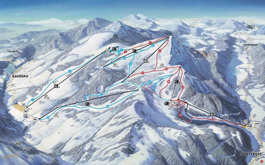 Trail Map Gaissau – Hintersee