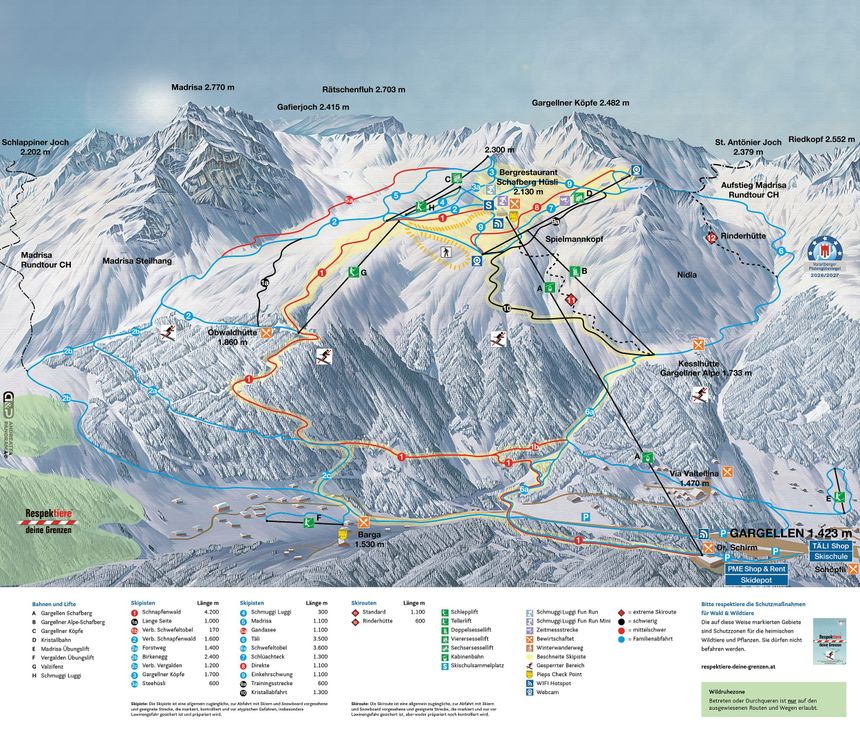 Trail Map Gargellen