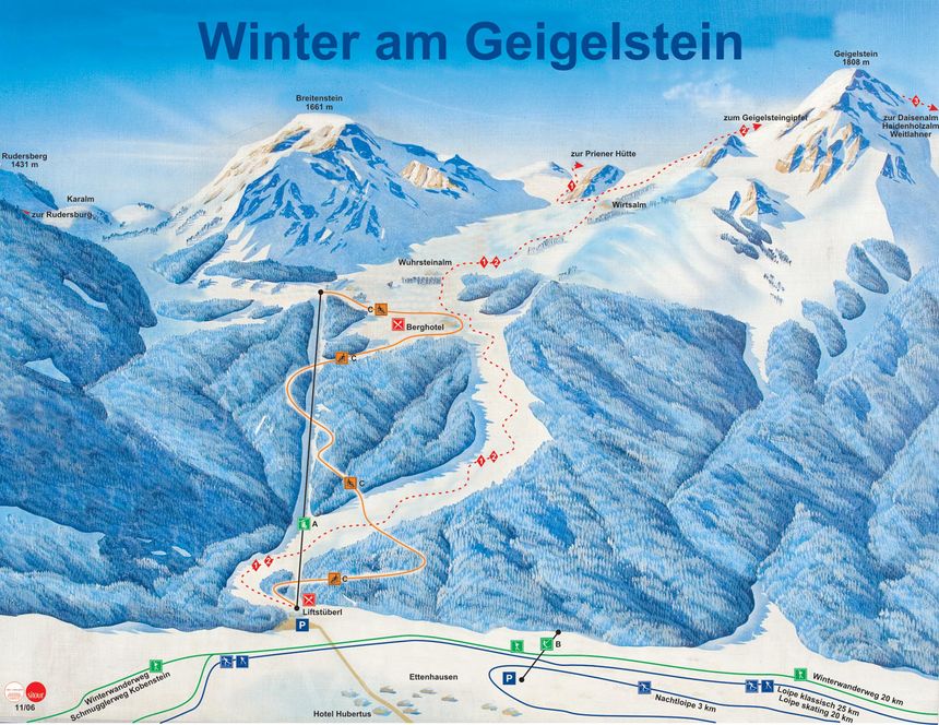 Trail Map Steinrückenlift Schleching