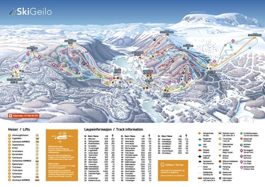 Trail Map Geilo