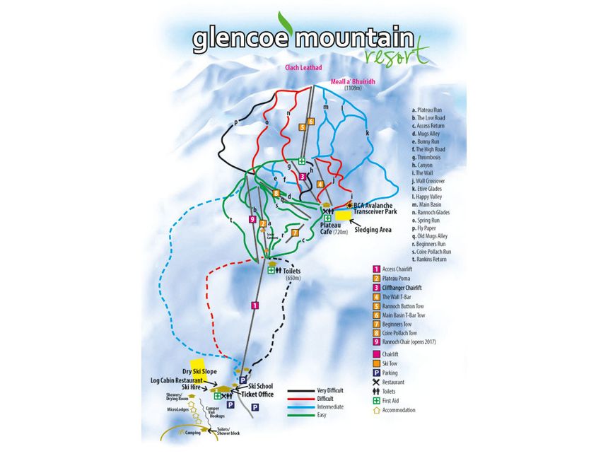 Trail Map Glencoe Mountain