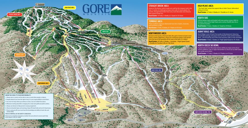Trail Map Gore Mountain