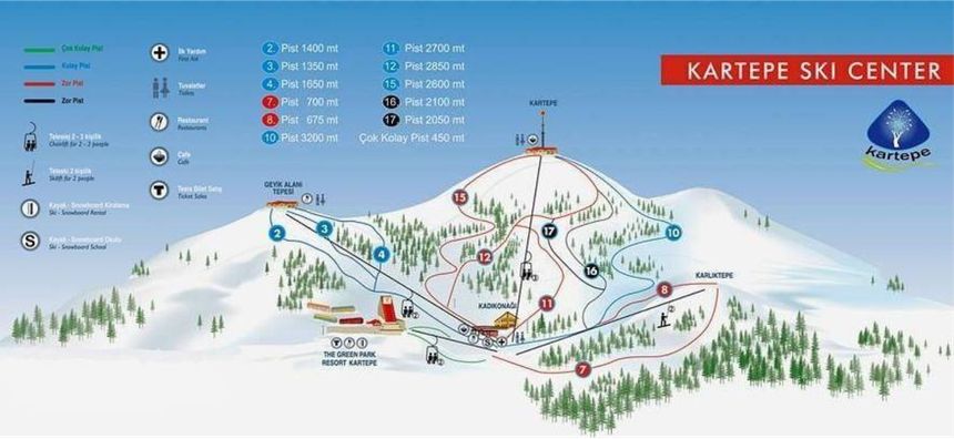 Trail Map Green Park Kartepe Resort