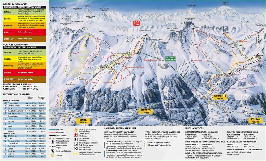 Trail Map Grimentz - Zinal