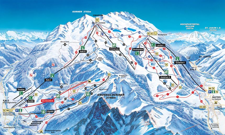 Trail Map Grossglockner Resort Kals Matrei
