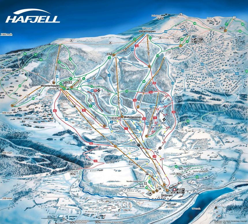 Trail Map Hafjell