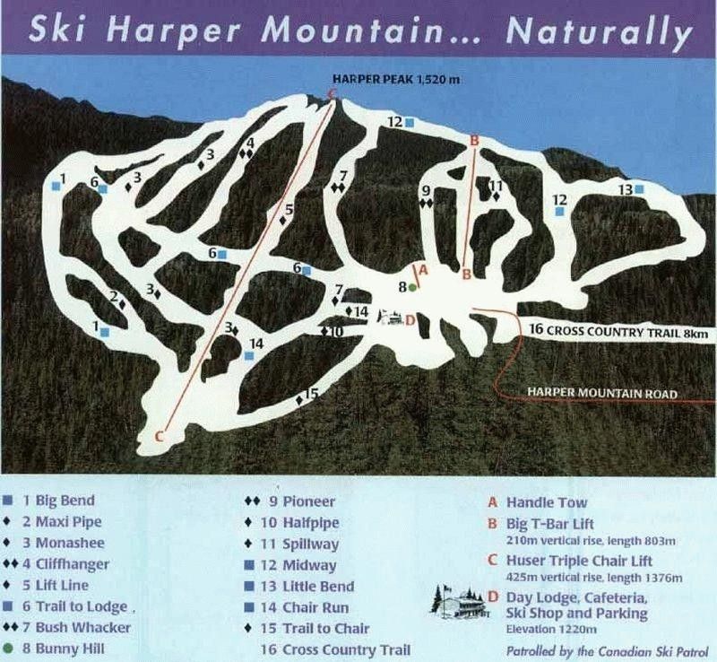 Trail Map Harper Mountain