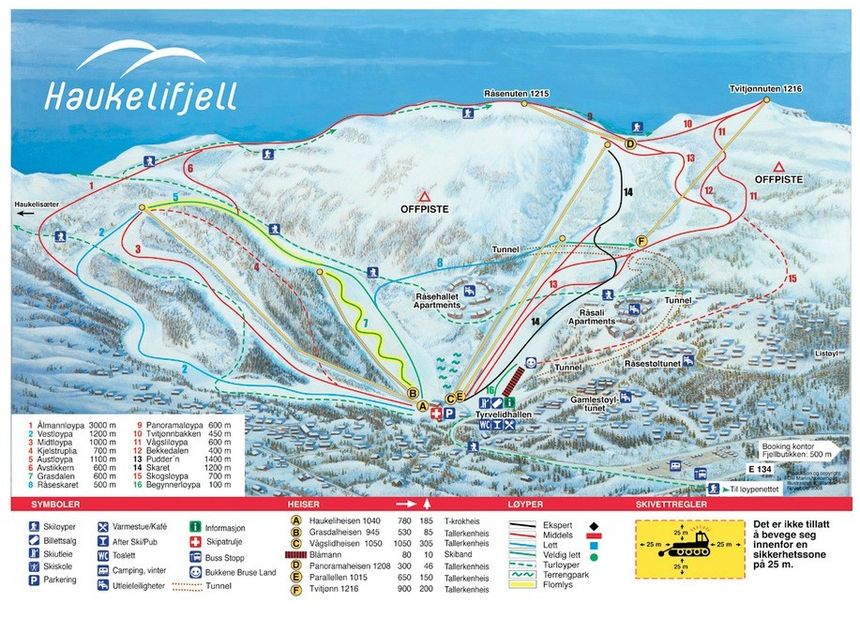 Trail Map Haukelifjell
