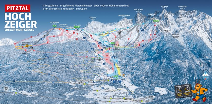 Trail Map Hochzeiger Pitztal