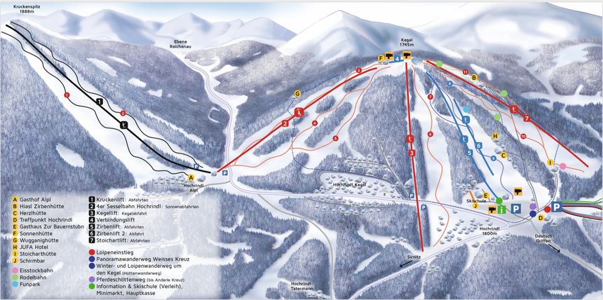 Trail Map Hochrindl Sirnitz