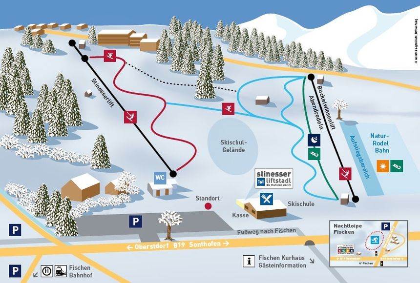 Trail Map Fischen - Stinesser Lifts