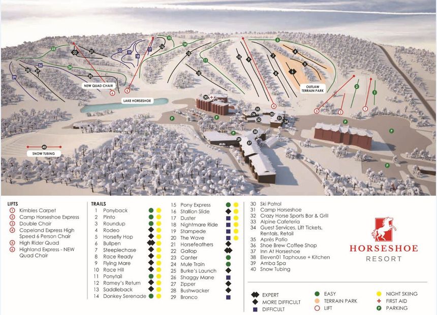 Trail Map Horseshoe Resort