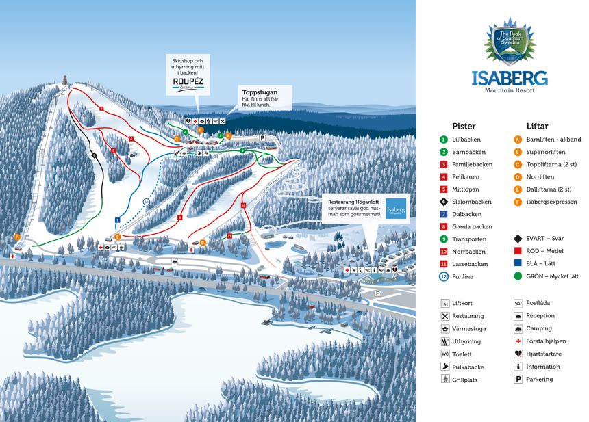 Trail Map Isaberg Mountain Resort Hestra
