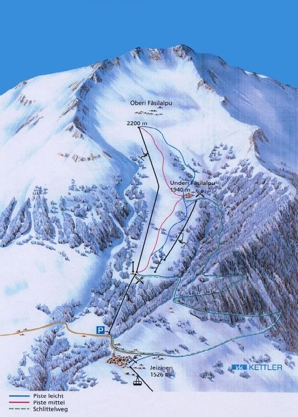 Trail Map Jeizinen Feselalpe