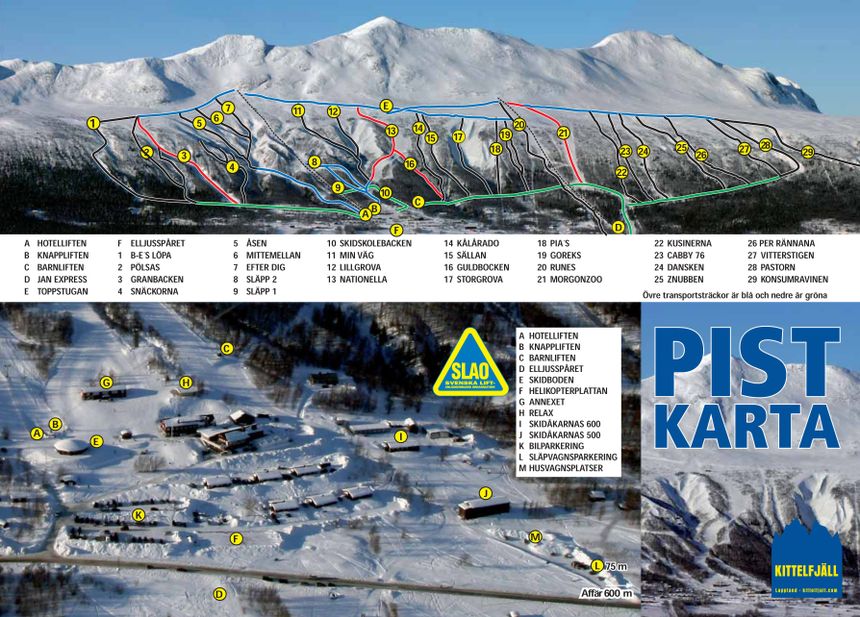Trail Map Kittelfjäll