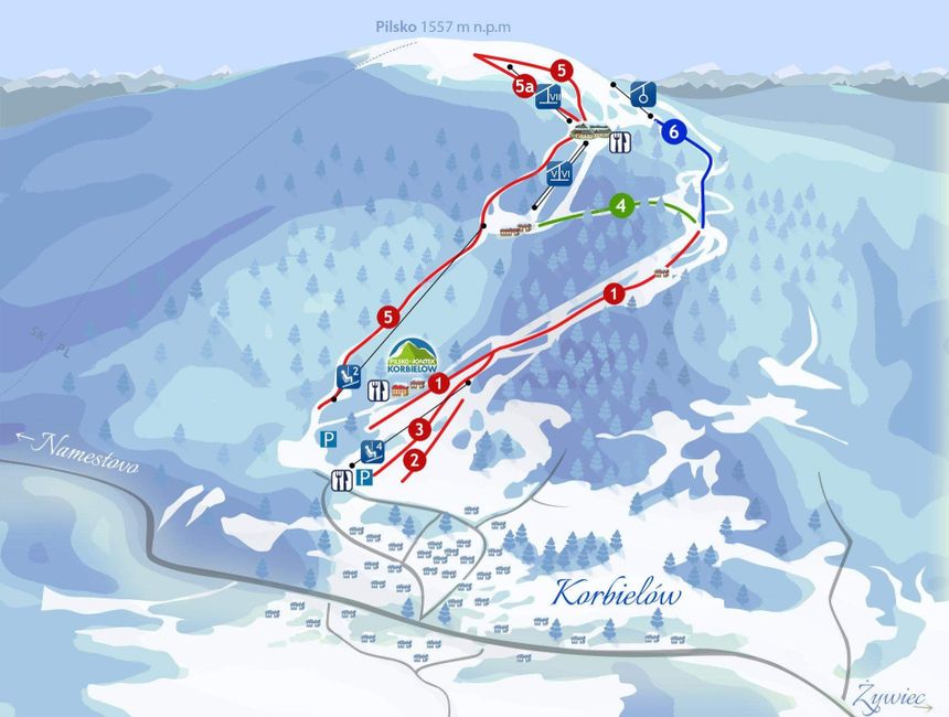 Trail Map Korbielow Pilsko