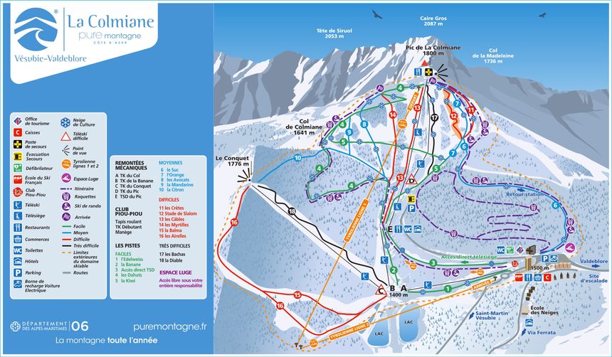 Trail Map La Colmiane