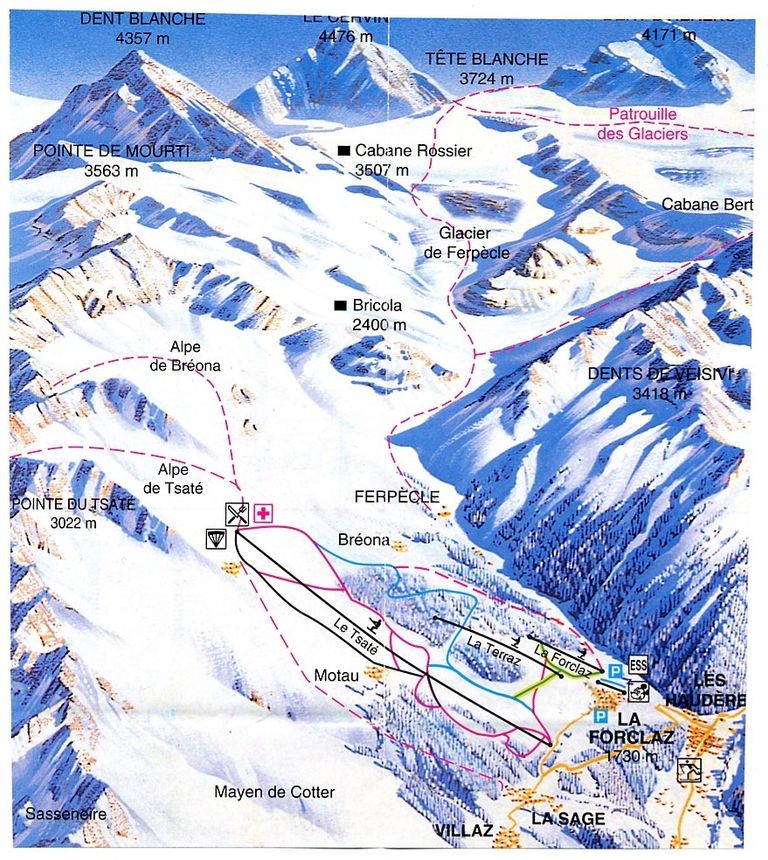 Trail Map La Forclaz