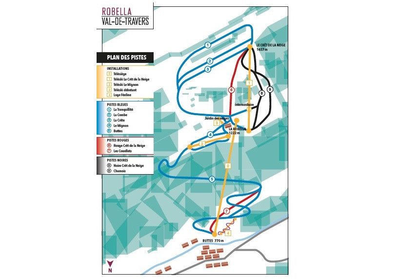 Trail Map Robella Val-de-Travers