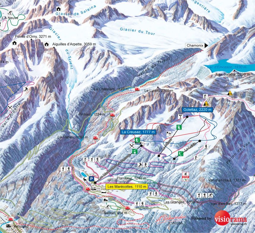 Trail Map Les Marecottes