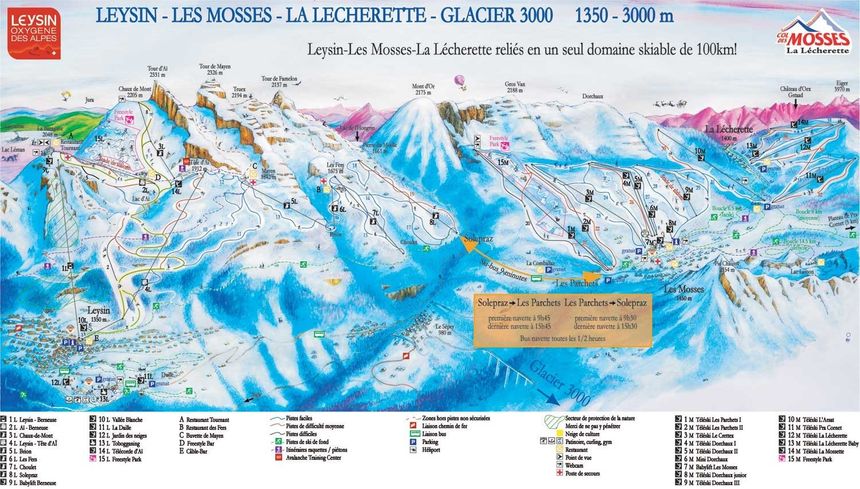 Trail Map Les Mosses La Lecherette